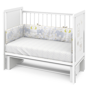 Кровать детская Indigo Happy Friends маятник на колесах 