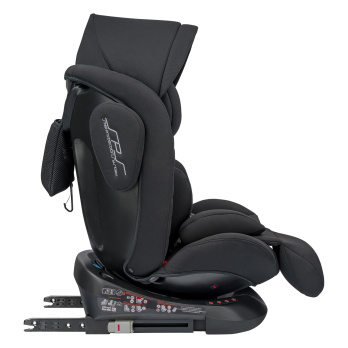 Автокресло INDIGO SMART+ Isofix, капюшон, подножка, 0+1+2+3 (0-36 кг) черный