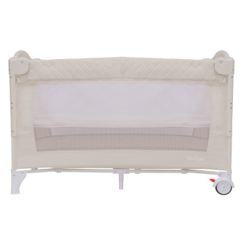 Кровать-манеж Indigo BON-BON (2 уровня) бежевый