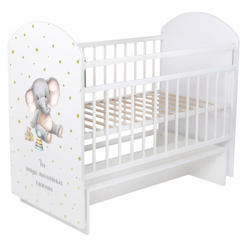 Кровать детская Indigo My Sleepy маятник белый слоник
