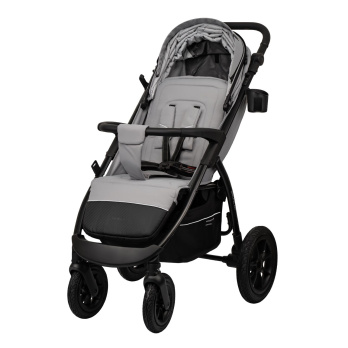 Коляска прогулочная Indigo EPICA XL AIR с сумкой серый